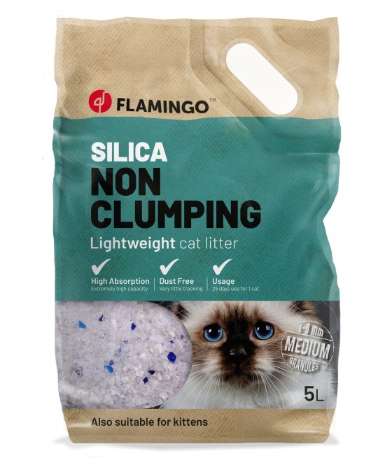 Flamingo Cat litter Silica Medium Grains